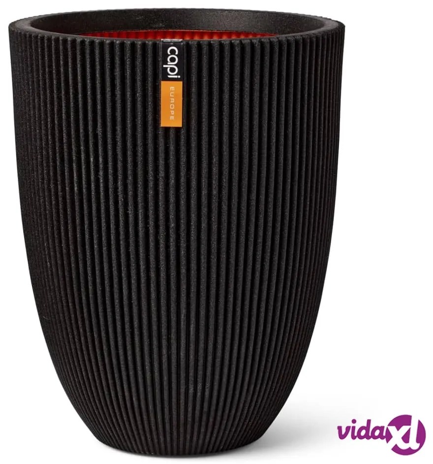 Capi Vaso Elegante Groove 34x46 cm Nero