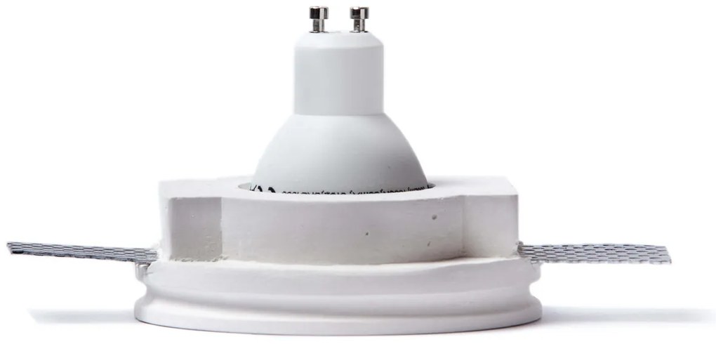 Portafaretto GU10 e MR16 in Gesso Pitturabile Tondo Ø100 mm