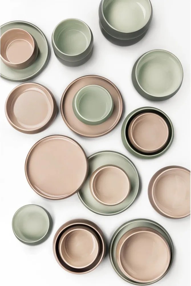 Set di piatti beige in gres 4 pz ø 22 cm Terra Rondo – Bonami Selection