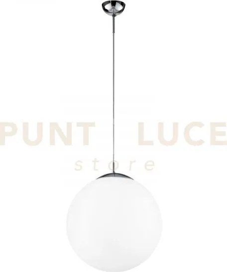 Lampadario a sospensione city sfera bianca 1 luce attacco e27 35x35...