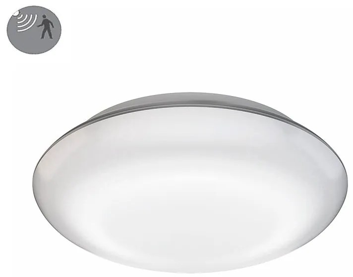 Plafoniera LED DL vario quattro Ø 31 cm argento IP54 bianco caldo, 1000 lumen STEINEL