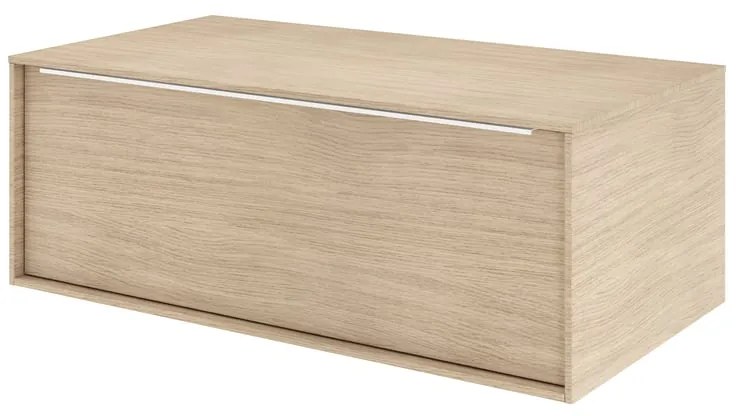 Mobile da bagno sospeso sotto lavabo L 90 x H 33 x P 48 cm quercia di campagna satinato, 1 cassetto SENSEA Neo