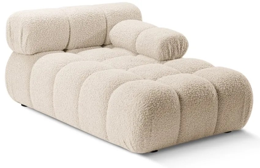 Modulo divano in bouclé beige (angolo destro) Bellis - Micadoni Home