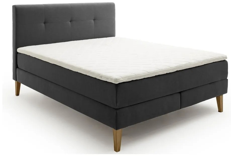 Letto boxspring color antracite 160x200 cm Stockholm – Meise Möbel