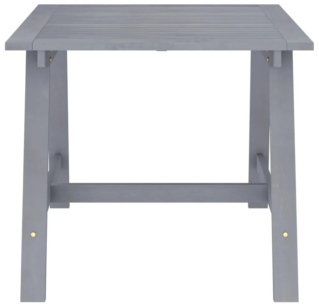 Set da Pranzo da Giardino 3 pz Legno Massello di Acacia Grigio