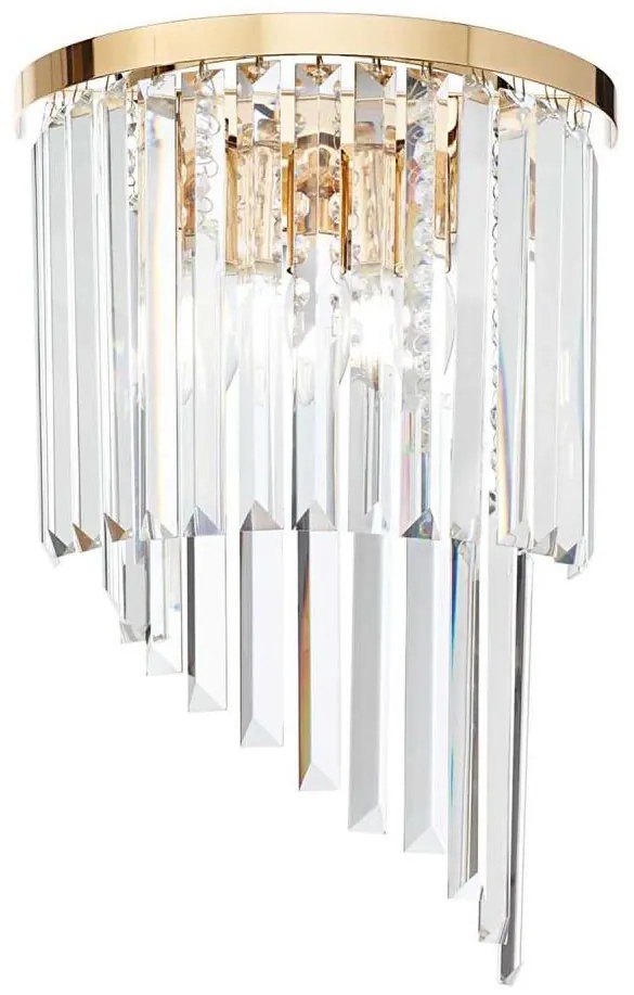 Ideal Lux - Applique di cristallo CARLTON 3xE14/40W/230V oro