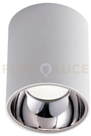 Plafoniera led mig bianca e cromo in acrilico e alluminio 20w 2000l...