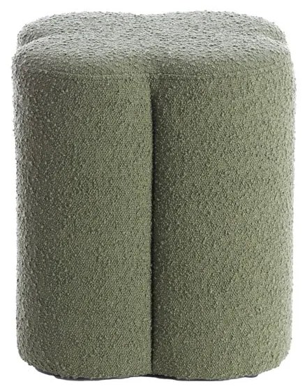Sgabello in tessuto bouclé verde Nalani - Light &amp; Living