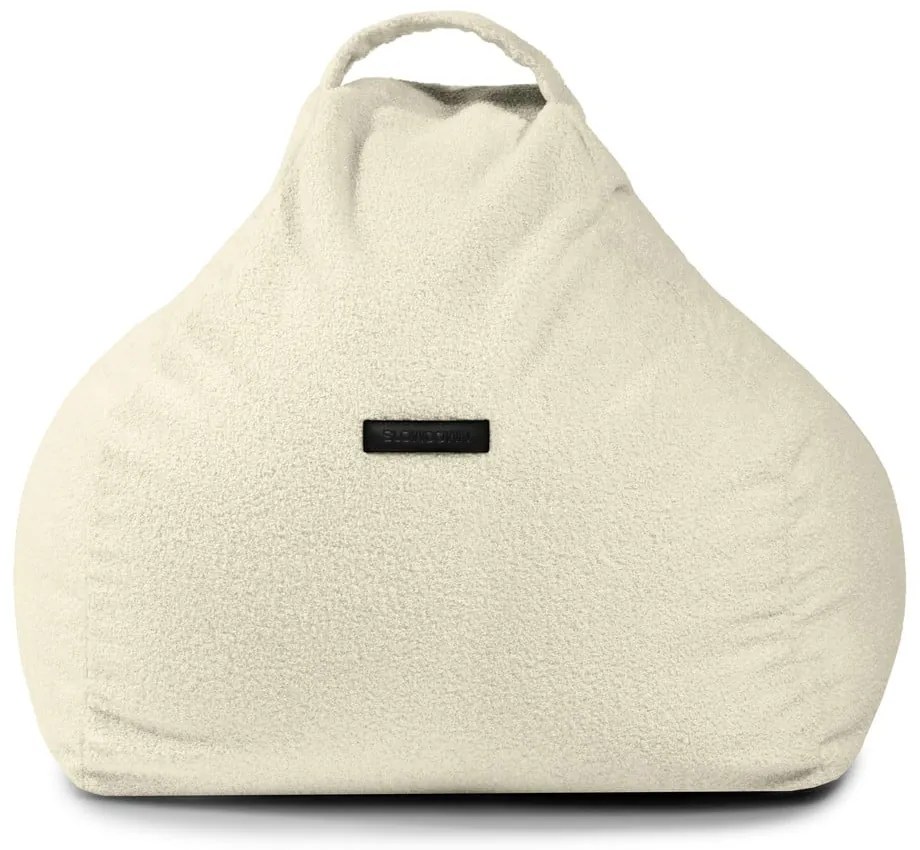 Pouf a sacco per bambini marrone con rivestimento in bouclé Game Amuse – SLOWDOWN