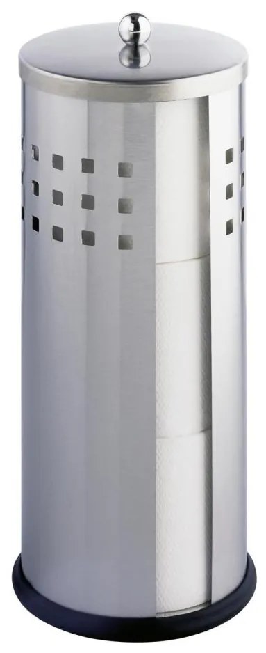WENKO 16636100 - Porta carta igienica ANCONA 13x34 cm in acciaio inossidabile/argento