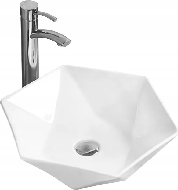 Mexen Mery lavabo da appoggio 48 x 41 cm, bianco - 21984800