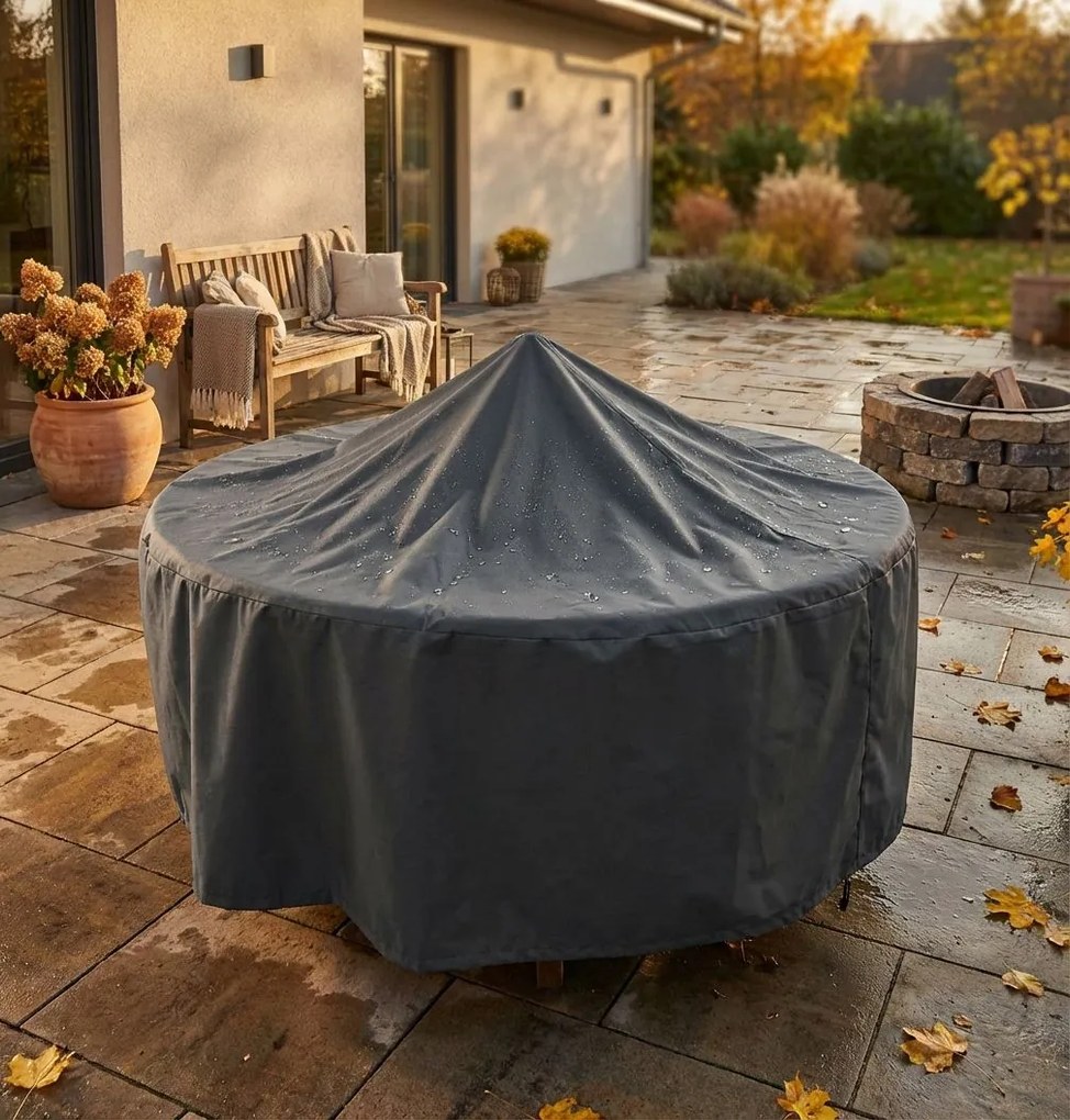 COPERTURA - telo di copertura tavolo rotondo cm diam. 160 x 60 h