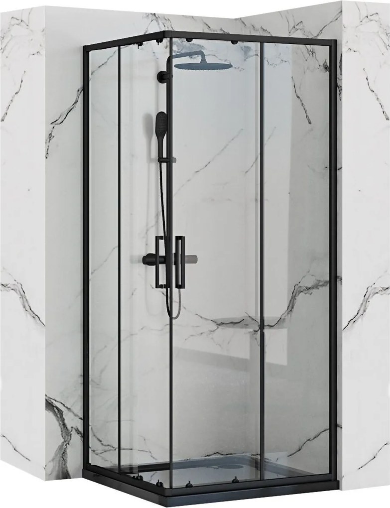 Cabina doccia Rea Punto Black 80x80