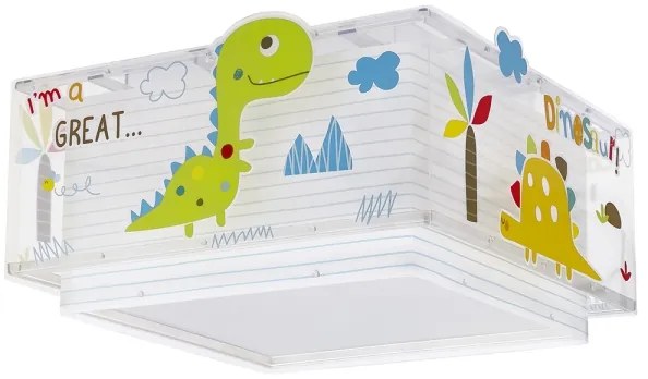 Dalber 73456 - Plafoniera per bambini DINOS 2xE27/60W/230V
