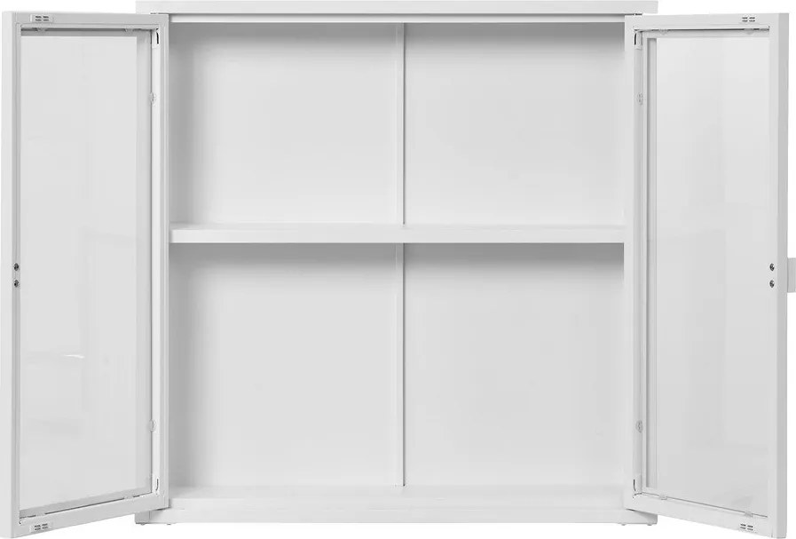 Vetrina da appendere in metallo bianco 80x80 cm Brisbane - House Nordic