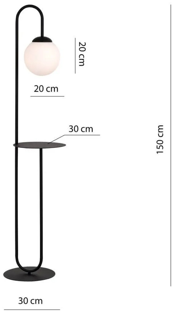 Lampada da terra in acciaio BARI LP1 E14 da interno