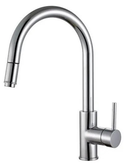 ALVEUS 1129021 - Miscelatore cucina DELOS 38 cm con doccetta estraibile, cromo l