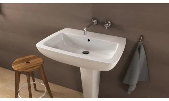 Lavabo a parete con colonna 68 x 52 cm Ideal Standard serie 21