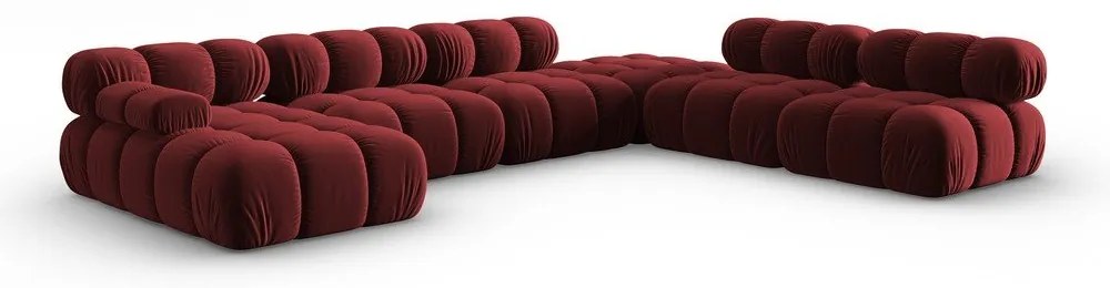 Divano in velluto rosso 379 cm Bellis - Micadoni Home