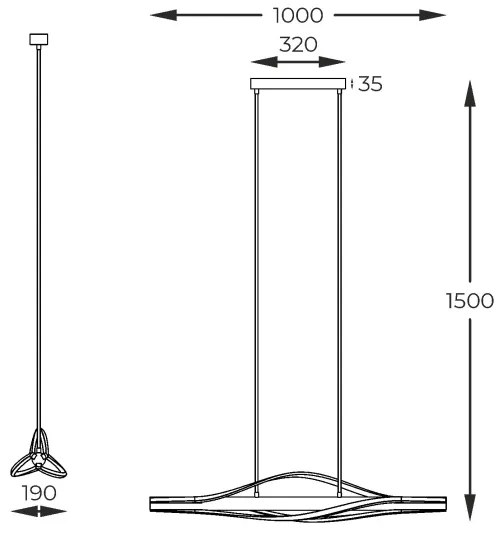 Zuma Line P230857003 - Lampadario LED a sospensione con filo BAEZ LED/30W/230V