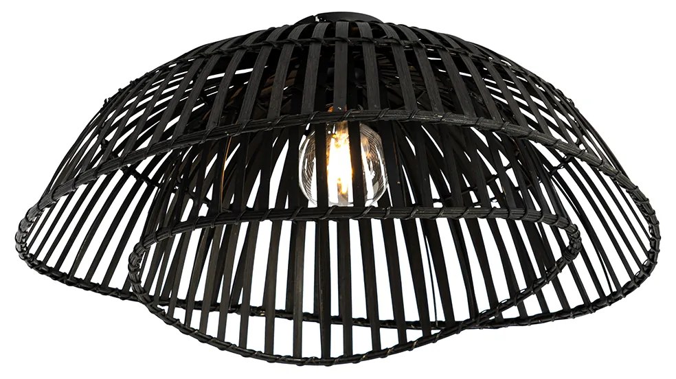 Lampadario orientale in bambù nero 62 cm - Pua