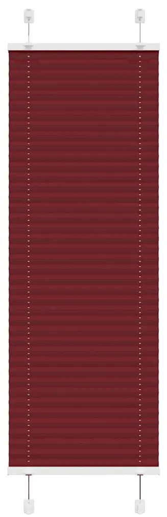 Tenda Plissettata Rosso Bordeaux 45x100 Cm Larghezza Tessuto /