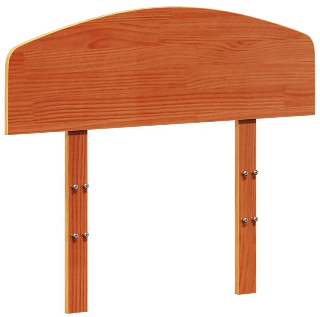 Testiera marrone cera 75 cm in legno massello di pino