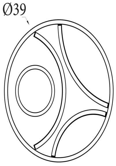 Searchlight 82100-39BK - LED Dimmerabile plafoniera ZENDISC LED/20W/230V 3000K Ø 39 cm