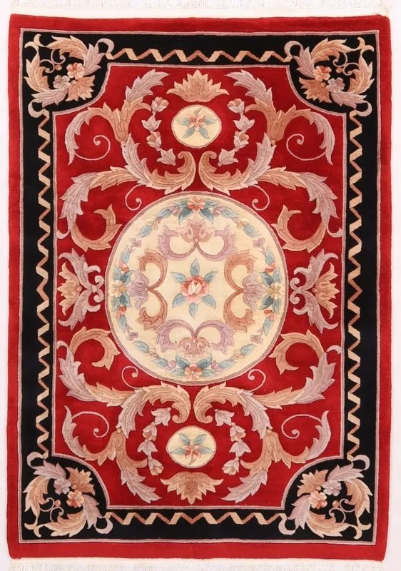 Peking Tappeto orientale 140 x 200 Rosso (Cina) Annodato A Mano