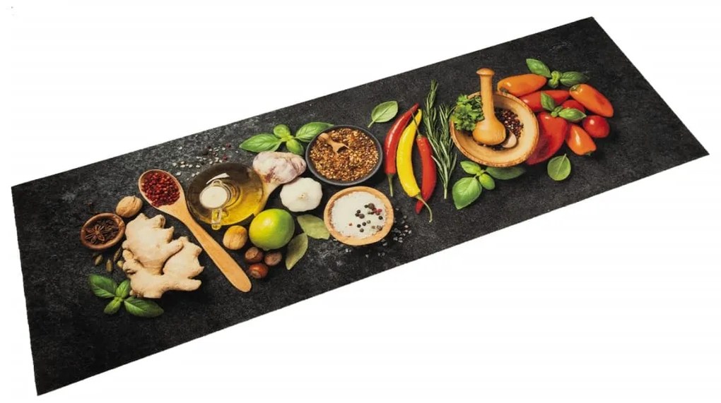 Tappeto Da Cucina Lavabile Spezie 60x180 Cm Velluto /
