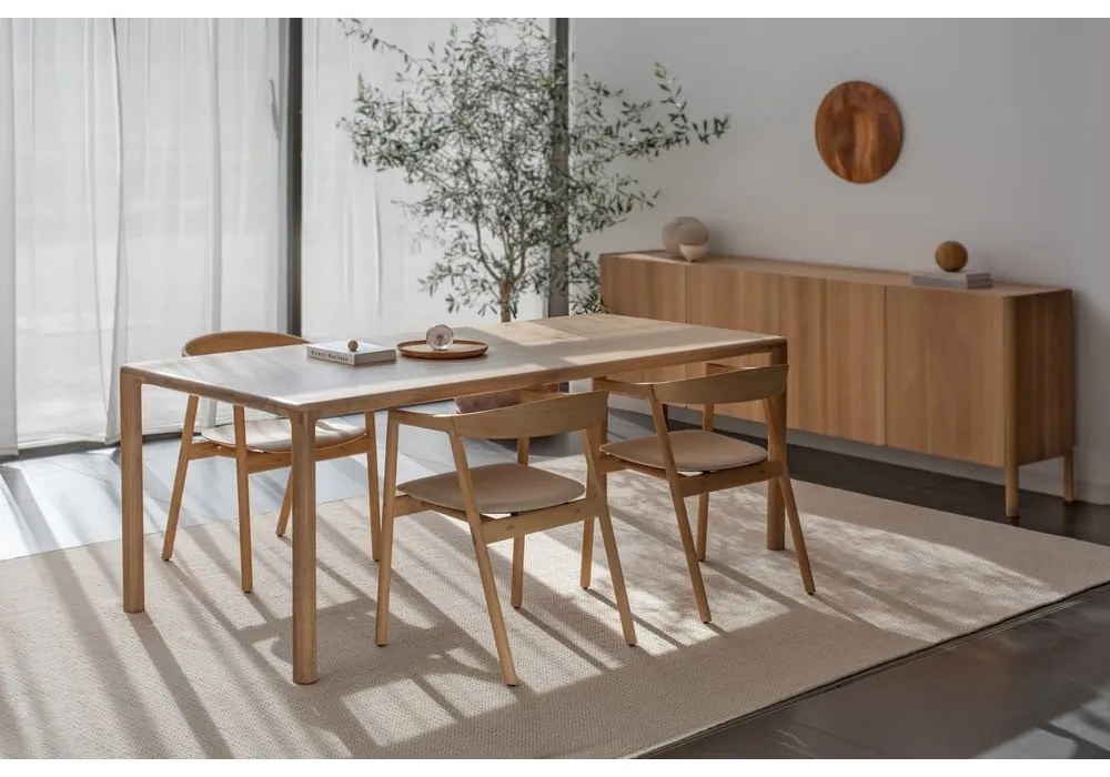 Tavolo da pranzo in rovere massiccio 90x200 cm Derven – Gazzda