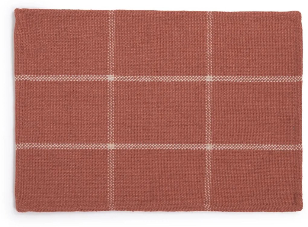 Kave Home - Set Micaela di 2 tovagliette individuali color terracotta 100% PET