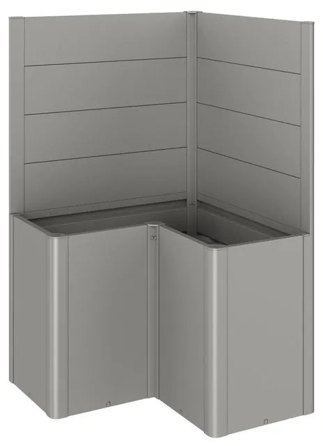 Frangivista in acciaio BIOHORT senza vetro, grigio quarzo met 2 pz L 102 x H 91 cm, spessore 3 mm