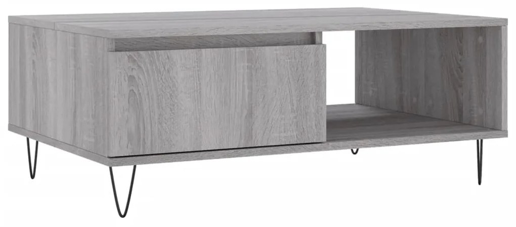 Tavolino da Salotto Grigio Sonoma 90x60x35 cm Legno Multistrato