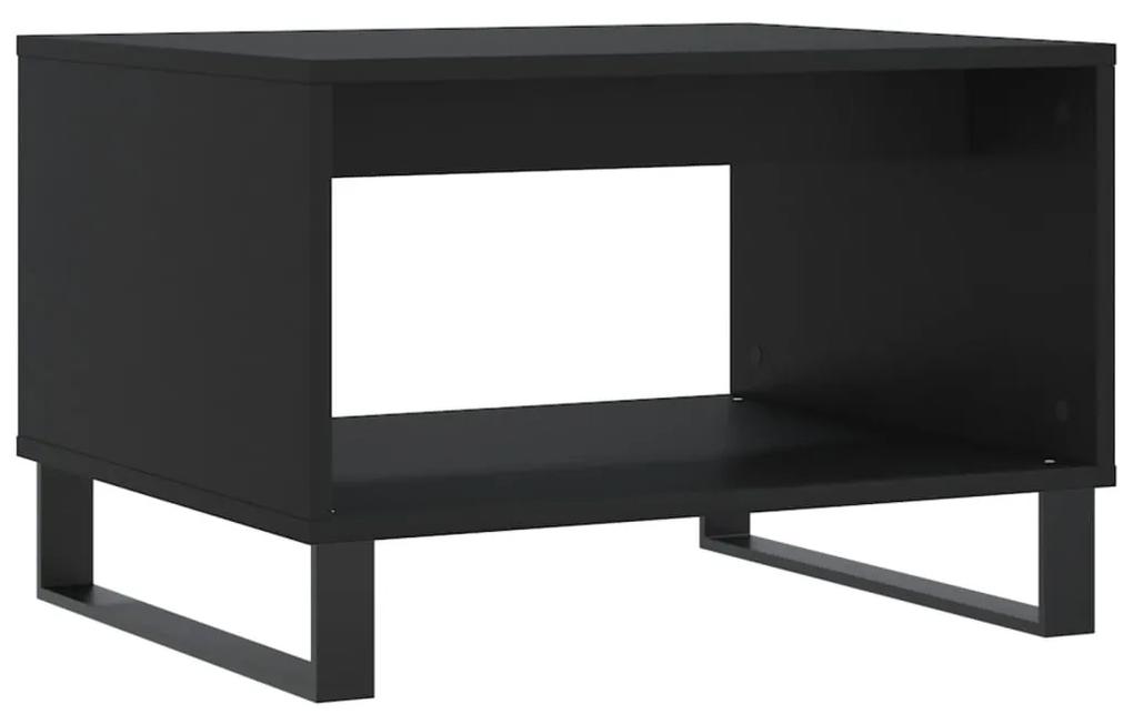 Tavolino da salotto nero 60x50x40 cm in legno multistrato