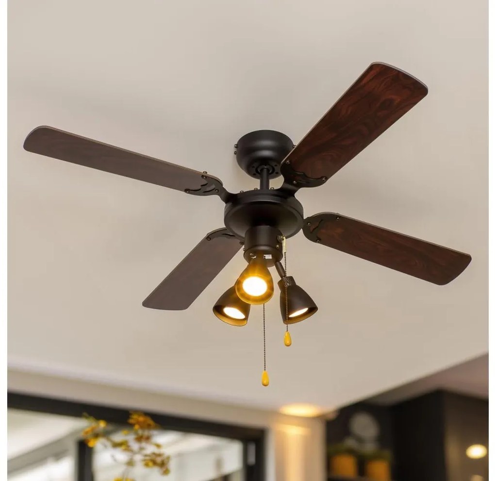 ZEVENTI - Ventilatore da soffitto ZURRIOLA 3xGU10/50W/230V