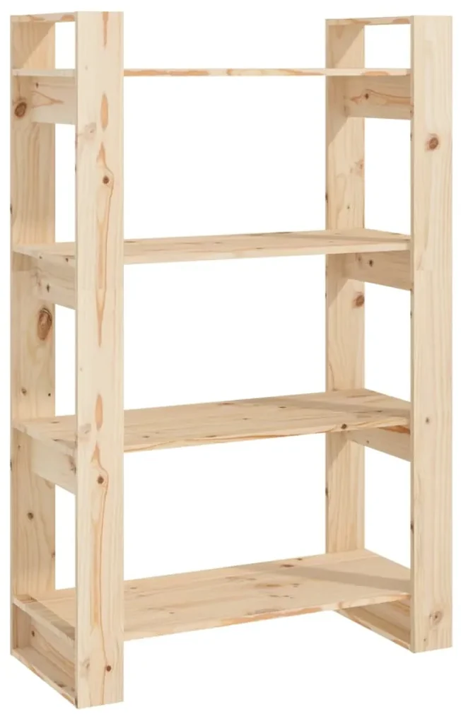 Libreria/divisorio 80x35x125 cm in legno massello di pino
