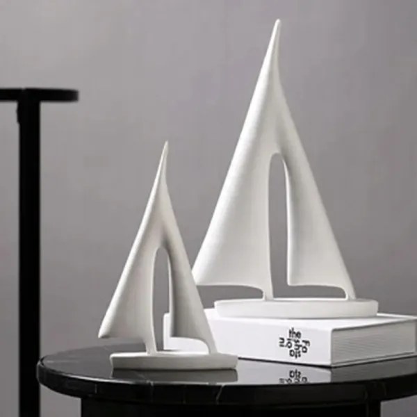 Decorazione da tavolo 21 cm resina/bianca