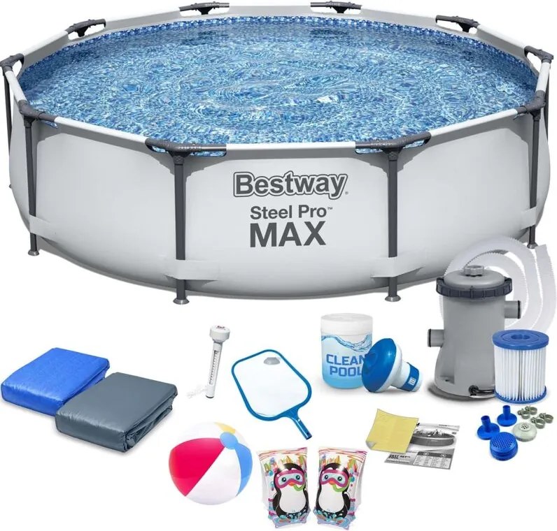 Piscina da giardino con struttura 305 x 76 cm 17 in 1 Bestway 56406