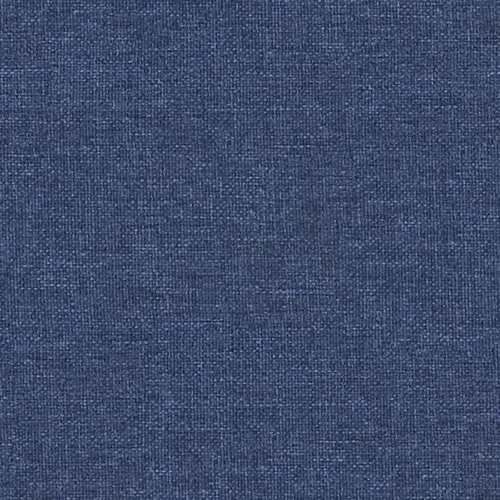 Poggiapiedi blu 60x60x36 cm in tessuto e similpelle