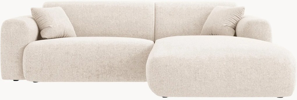 Divano angolare 3 posti in ciniglia Nolio, chaise longue a destra