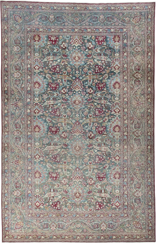 Mashad Tappeto persiano 320x490 Blu (Iran) Annodato A Mano