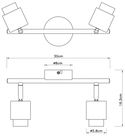 Globo 54031-2 - Luce Spot JORNA 2xE27/40W/230V