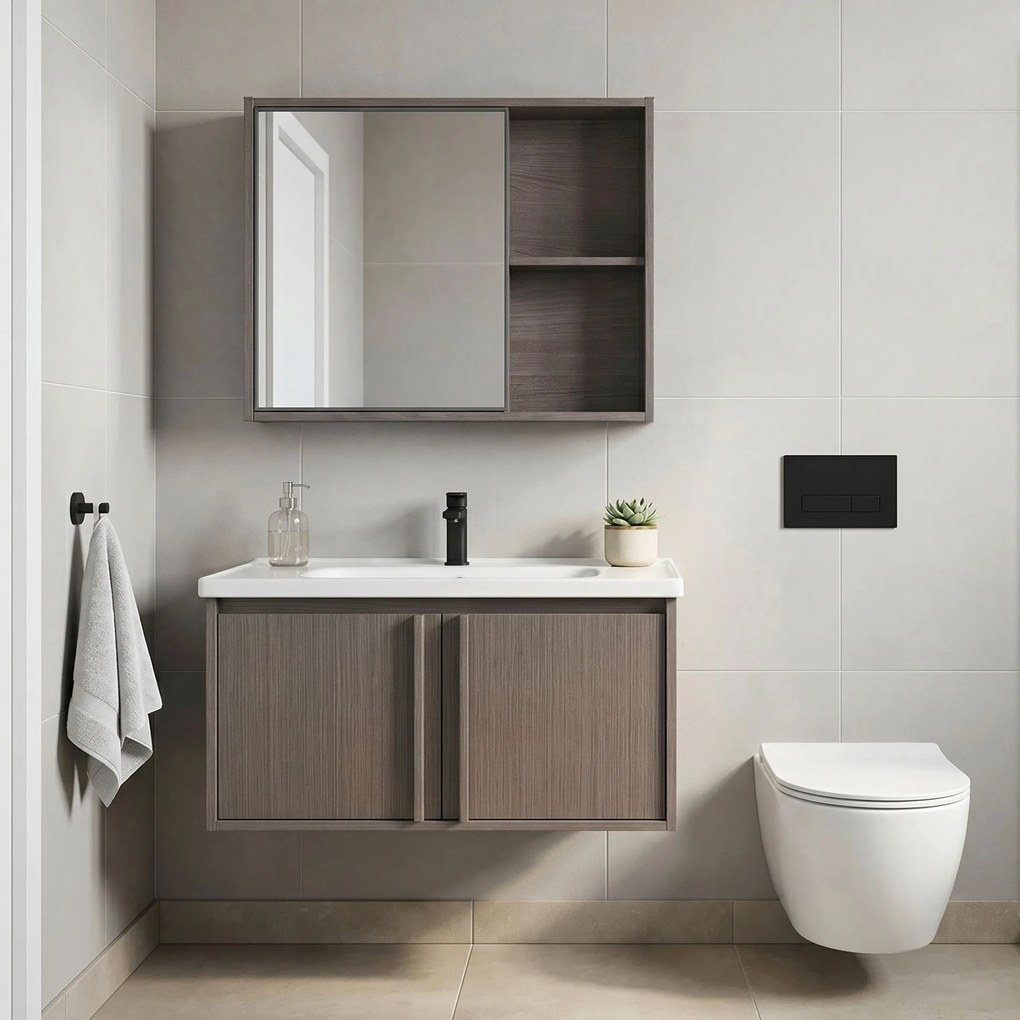 Set di mobili da bagno con lavabo Gama T25023 KJM 80CM
