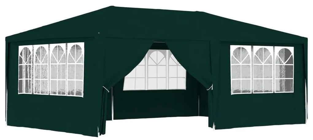 Gazebo Professionale con Pareti 4x6 m Verde 90 g/m²