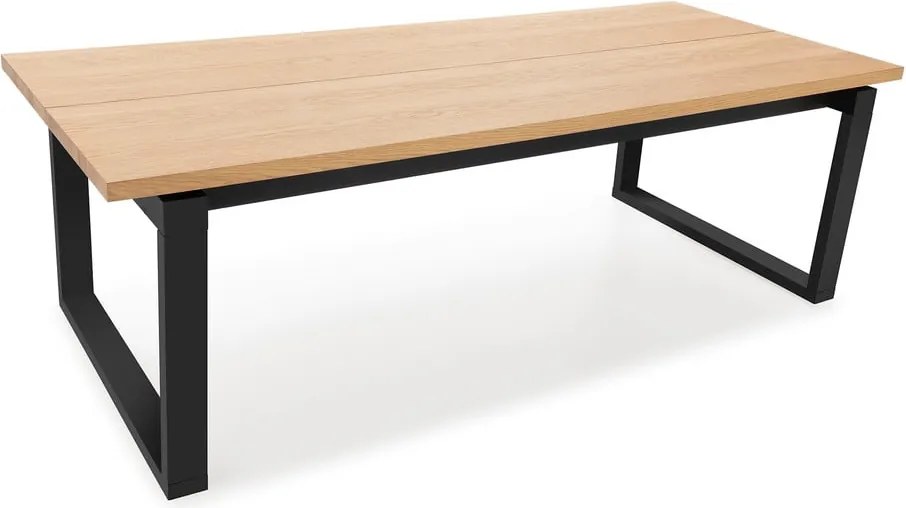 Tavolo da pranzo con piano effetto rovere 100x220 cm Rina – Marckeric