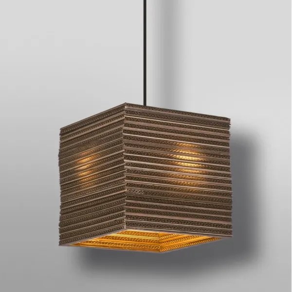 Ledvance - Lampadario a sospensione con filo DECOR CARDBOARD 1xE27/15W/230V 25x25 cm