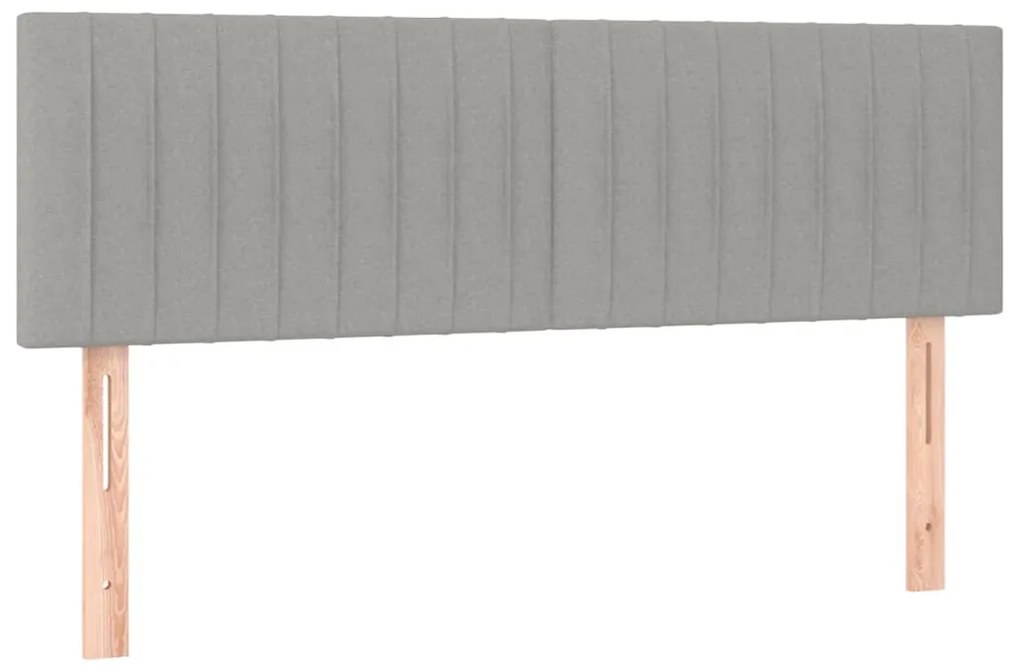 Testiere 2 pz grigio chiaro 72x5x78/88 cm in tessuto