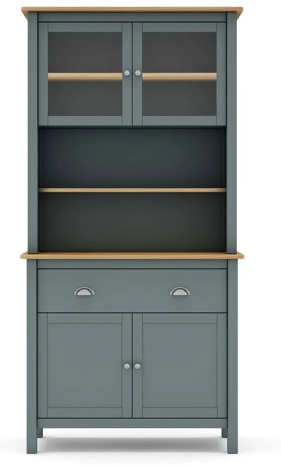Credenza verde polveroso in pino massiccio 90x180,5x40 cm Misti – Marckeric