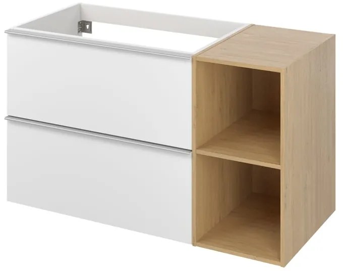 Mobile da bagno sotto lavabo SENSEA Modern bianco laminato opaco L 100 x H 55 x P 45 cm 2 cassetti, lavabo non incluso